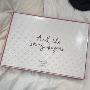 Kate Spade “And the story begins” wedding bridal guest book